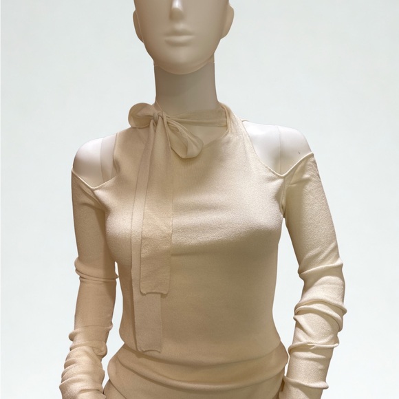 Gucci by Tom Ford Cold Shoulder Knit Top – Early 2000s – Size L – Made in Italy - Picture 6 of 9